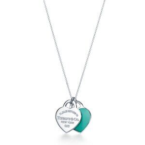 Tiffany & Co Necklace - Return to Tiffany Double Heart Tag Pendant in Silver